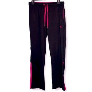 Champion Black Pink Athletic Drawstring Track Pants Size Small